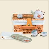 Egmont Toys Theeset blik Bos in rieten mand 27x21x12 cm