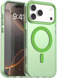 Selected by GSMpunt.nl MagSafe Compatibel Backcover Hoesje Geschikt voor Apple iPhone 17 Pro - Groen & Semi-Transparant Design