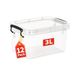 Cetomo Plastic opbergdozen, kleine opbergdoos met deksels, zonder franjes, stapelbaar, helder, 3 l - 12 stuks