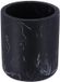 Tendance Badkamer tandenborstelhouder - zwart - marmer look - polyresin - 9.5 cm