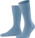 FALKE Airport eenkleurig wol katoen sokken heren blauw - maat 43-44