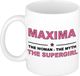 Bellatio Decorations naam cadeau mok - Maxima - Woman Myth Supergirl - koffiemok - 300 ml - collega - moederdag