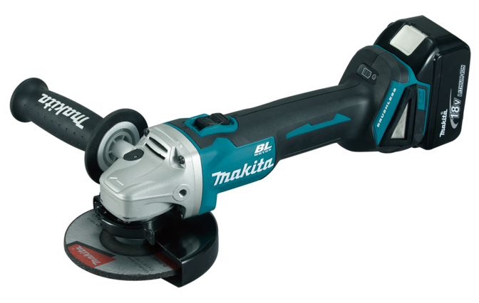 Makita DGA504RTJ 18V Li-Ion Accu haakse slijper set (2x 5.0Ah accu) in Mbox - 125mm - koolborstelloos
