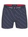 Line One Herren Boxershort "Digital" bedruckt navy / wit