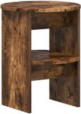 vidaXL Bijzetkast Gerookte Eik Ø40 x 50 cm Geconstrueerd hout