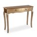 Versa Vivienne entreemeubel, smal, voor hal, consoletafel, met 2 laden, afmetingen (H x B x D) 80 x 35 x 105 cm, hout, goudkleurig