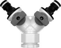 Agaplast - Raccord de robinet pour tuyau d'arrosage, répartiteur 2 voies, répartiteur d'eau - LL01-025