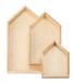 Glorex Dienblad van hout, naturel, 20 x 40 x 5 cm/17 x 30 x 5 cm/14 x 20 x 5 cm