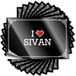 Autocollant de camping imperméable - I Love Sivan - 8x12 cm