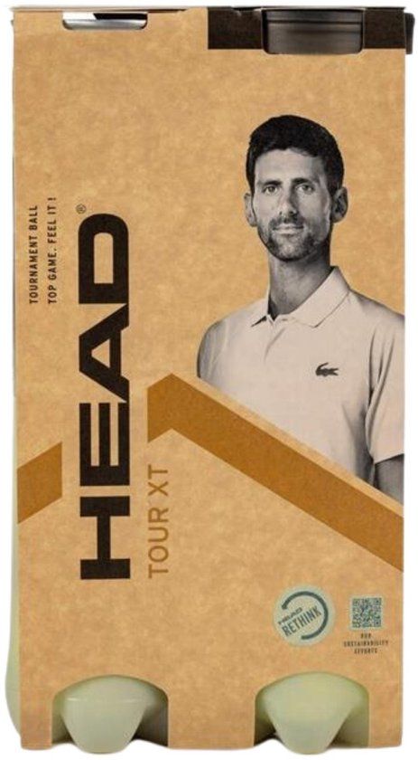 Head 2x4B Tour XT Tennisballen Geel