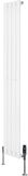 MonsterShop Ovale radiator 1 kolom - 1600x240 mm - wit - thermostaatkraan