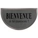 Tapis Douceur d'intérieur Tapis Déco PVC Half Moon Deurmat, PVC, Grijs/Zwart, 45x1x75 cm