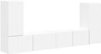 vidaXL Ensemble de meubles TV - 4 pièces - Blanc - Bois traité