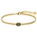 Lucardi - Dames Stainless steel armband met geboortesteen zirkonia voor dames - Armband - Staal - Goudkleurig - 20 cm
