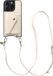 AVY Leren Hoesje geschikt voor Apple iPhone 15 Pro Max | Met Koord en Kaarthouder | Compatibel met MagSafe | Leather Case met Crossbody Koord & Wallet | Long Leather | Croco Beige