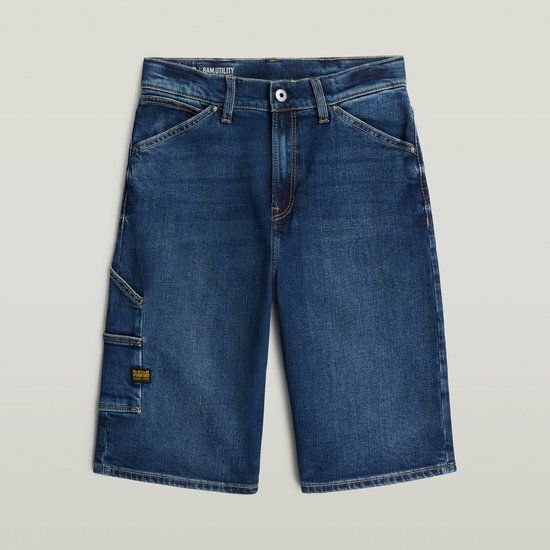 G-Star BAM UTILITY SHORTS Heren Korte broeken Katoen Elastaan Blauw MEDIUM Maat 12