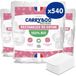 CARRYBOO 540 Coton Pads Bébé 100% Bio - Ultra Doux pour Peaux Sensibles