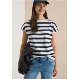 T-shirt à encolure bateau et détail de boutons