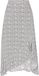 Usha Rok A-lijn Floral White/Black