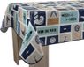 Tafelkleed Vlekbestendig Zee - Rechthoek 150 x 350 cm, Blauw, Beige