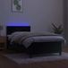 Maison Exclusive - Lit boxspring avec matelas et éclairage LED, noir, 100x200 cm, velours