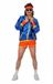 Wilbers & Wilbers Jaren 80 & 90 Kostuum - Retro Jaren 80 Disco Fitness - Man - Blauw, Oranje - Medium