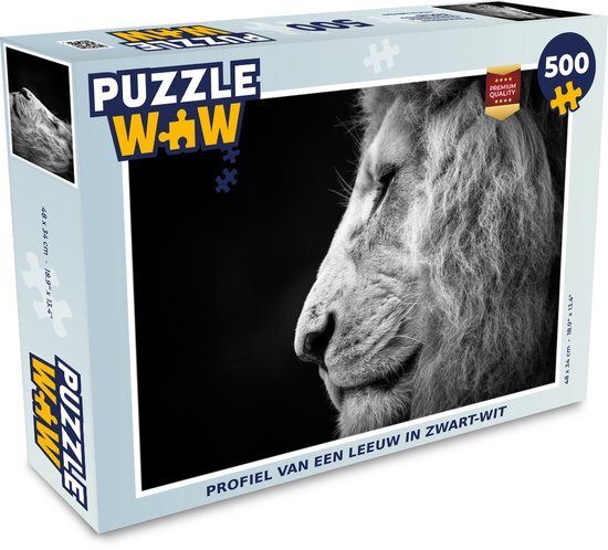 MuchoWow Puzzel Profiel - Leeuw - Portret - Legpuzzel - Puzzel 500 stukjes