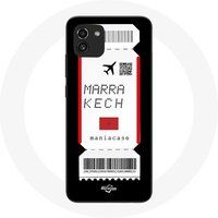 Maniacase Etui Samsung Galaxy A03 Vliegticket Marrakech Marokko