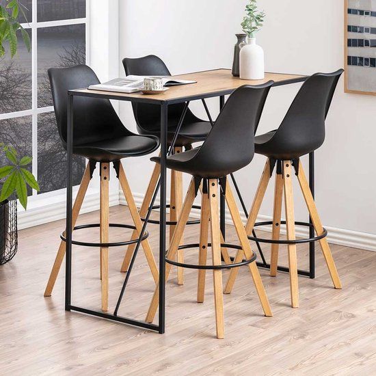 Actona Bartafel Dover – metaal / eikdecor – 120cm x 60cm