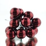 Kaemingk Mini Kerstballen Rouge foncé Brillant 2,5 cm Verre 12 Pièces
