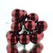 Kaemingk Mini Kerstballen Rouge foncé Brillant 2,5 cm Verre 12 Pièces
