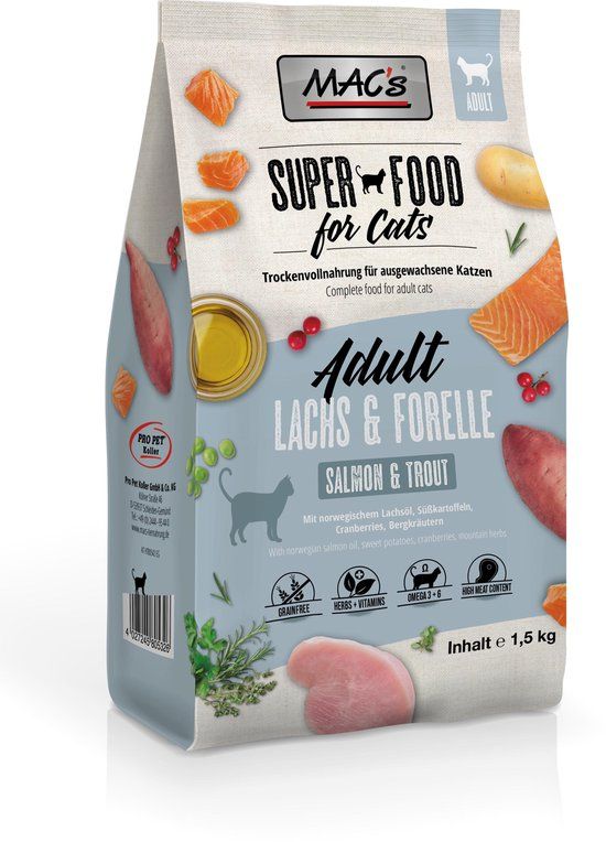 MAC's Adult Kattenvoer - Zalm & Forel - 1,5 kg
