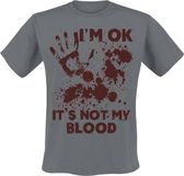 Funshirt I’m OK It’s Not My Blood Heren T-shirt - houtskool - 3XL