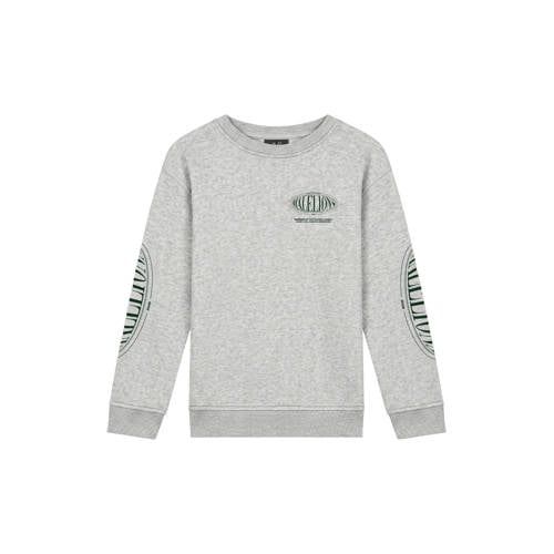 Malelions sweater met backprint - grijs