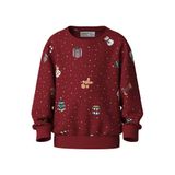 NAME IT MINI sweater met print - donkerrood