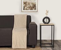 Atout Ciel Flanellen deken met reliëfpatroon, 130 x 170 cm, polyester, beige