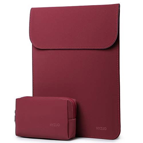 HYZUO 15-16 Inch Laptop Hoes Sleeve Laptophoes Laptoptas Compatibel met 2019-2021 Macbook Pro 16 A2141/Surface Laptop 4/3 15 Inch/Dell XPS 15/2012-2019 MacBook Pro 15 met Kleine Tas, Wijn rood