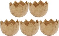 Hobby / DIY Halve eierschaal - 5x - papier maché - 4 cm - Decoratie voor Pasen versieren - Knutselen voor Pasen