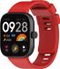 Strap-it Siliconen bandje met druksluiting - Rood