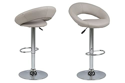 AC Design Furniture barkruk Thilde - Grijs - PU - 100 cm