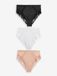 Next Dames Set van 3 hoog uitgesneden slips met kanten rand en hoge taille - Zwart