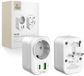 Tech-Protect TA100 Adaptateur de voyage, prise britannique vers prise européenne, blanc