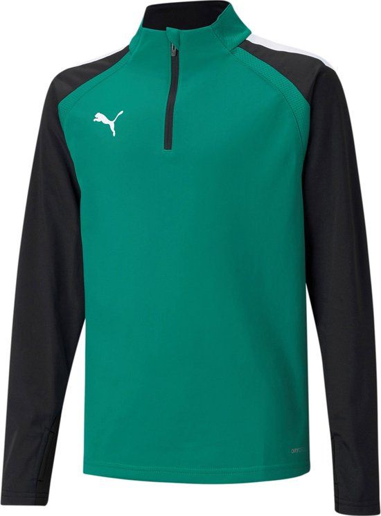 Puma teamLIGA Sporttrui Unisex - Groen/Zwart - Maat 164