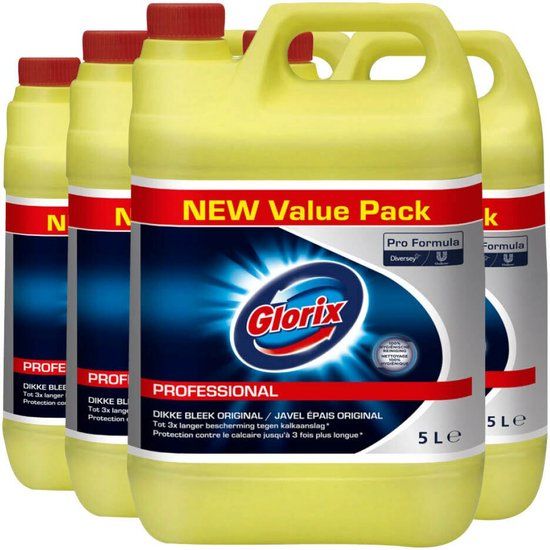 Glorix Professional Dikke Bleek Original Pro Formula - 4 x 5 liter