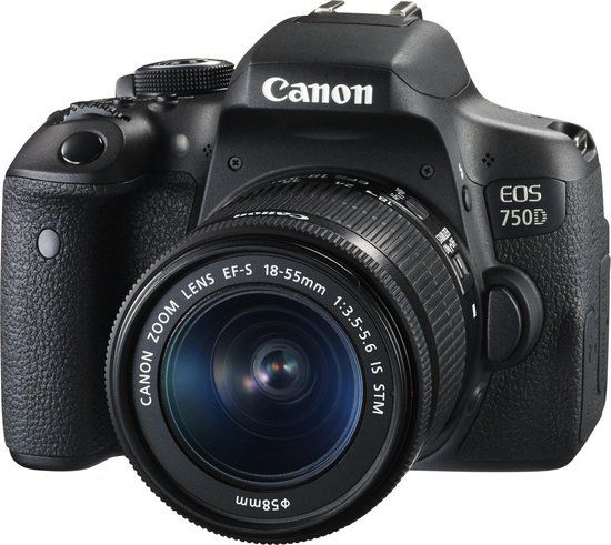 Canon EOS 750D + 18-55mm IS STM - Zwart