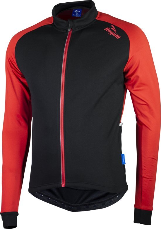 Rogelli Caluso 2.0 Fietsshirt - Heren - Maat M - Lange mouwen - Zwart/Rood