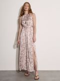 Apricot Maxi-jurk van satijn met paisleyprint