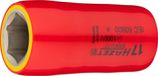 HAZET Dopsleutel · geïsoleerd 900KV-17 · 1/2 inch (12,5 mm) vierkant hol · Buiten-zeskant-tractieprofiel · SW 17 mm