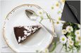 Dietrix Inductie Beschermer 65x52 - Afdekplaat Inductie Mat - Bestek - Bordje met Chocolade Cake en Zilver Lepel