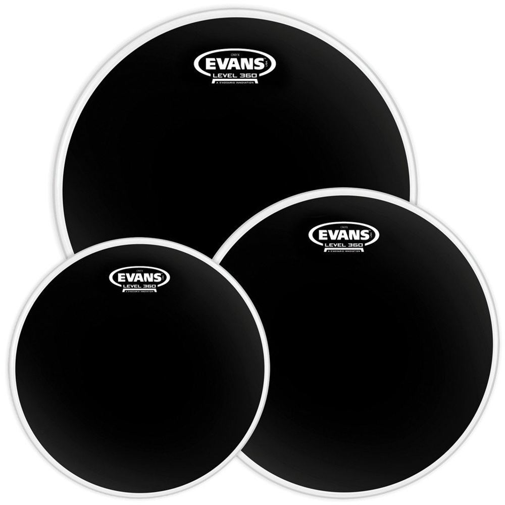 Evans ETP-ONX2-F Onyx Coated Fusion Tom Pack